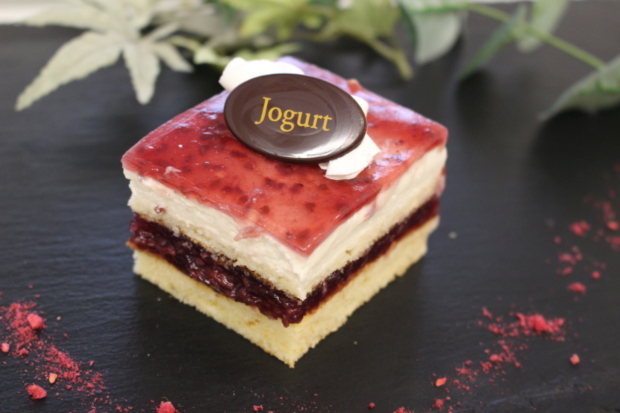 Jogurtovo malinový řez